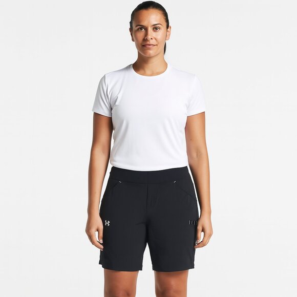 Under Armour Performance Shorts Black Size 6 Lightweight Stretch Gym Activewear - Picture 1 of 16
